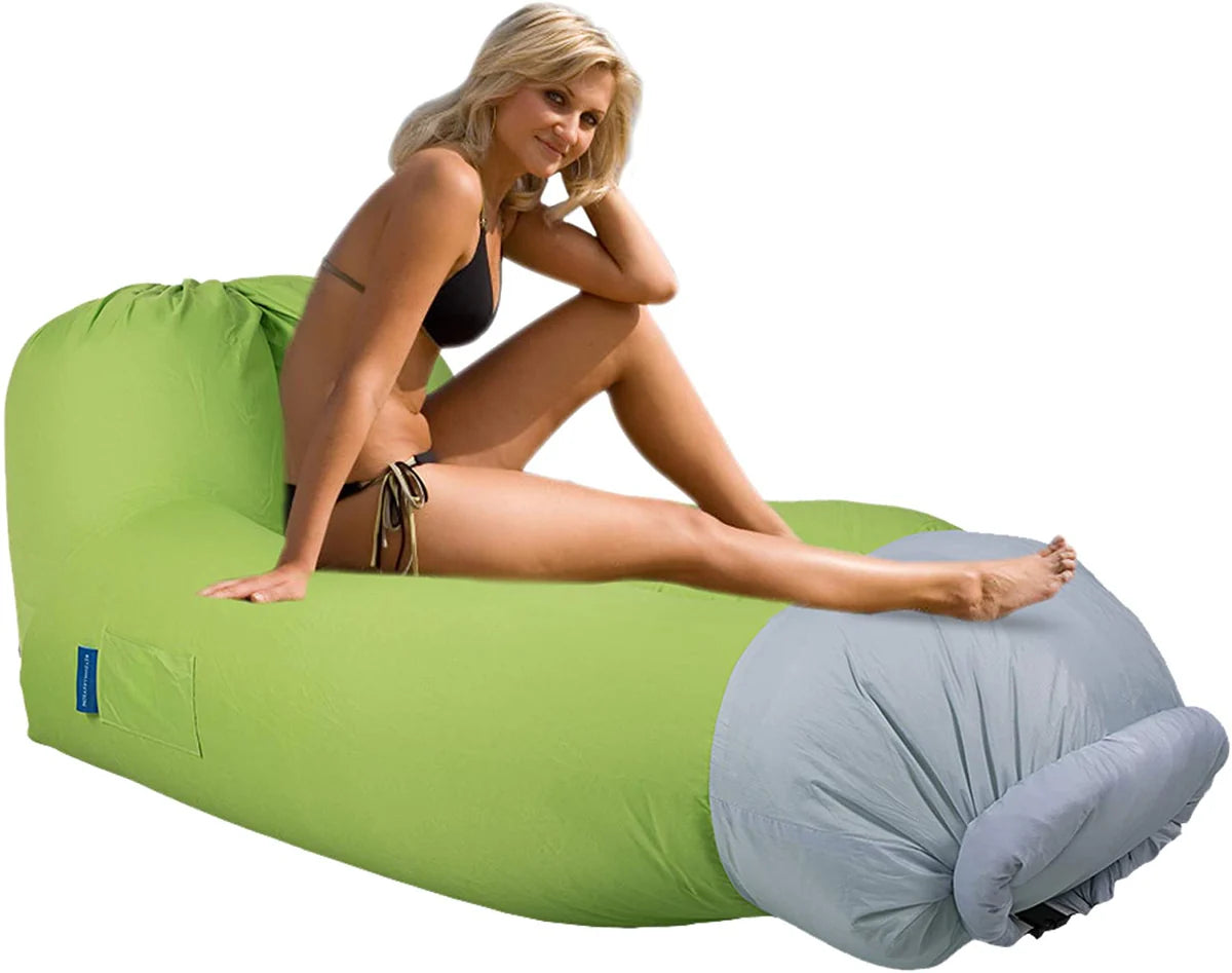 Portable Outdoor & Indoor Inflatable Air Lounger Sofa with Handy Storage Bag for Travelling