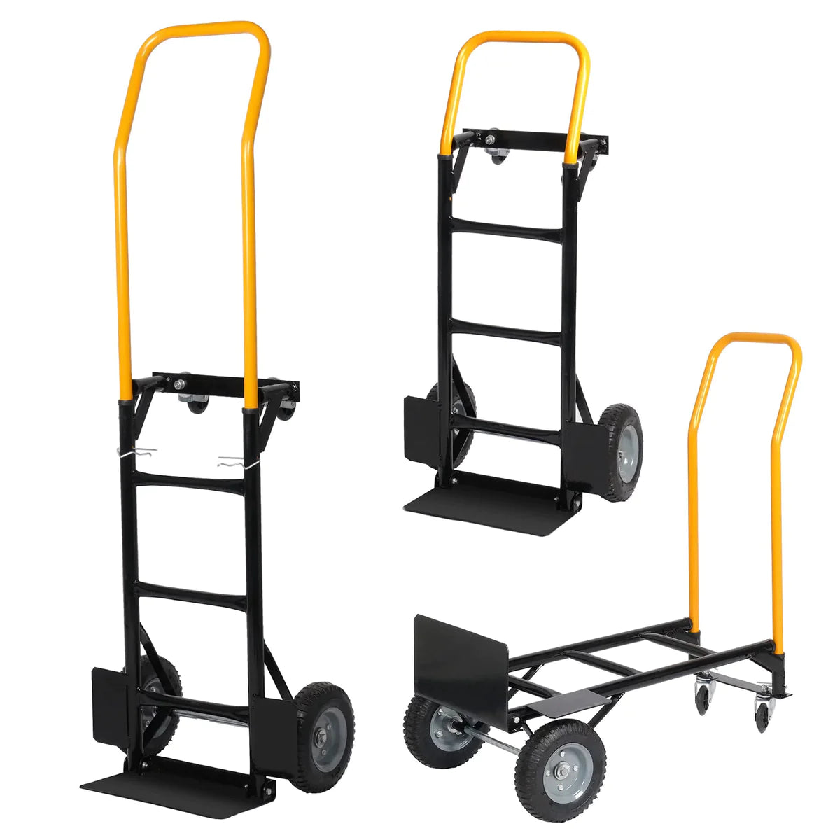 Four Wheels Multiple Modes Height Adjustable Portable Trolley, 330lbs Capacity