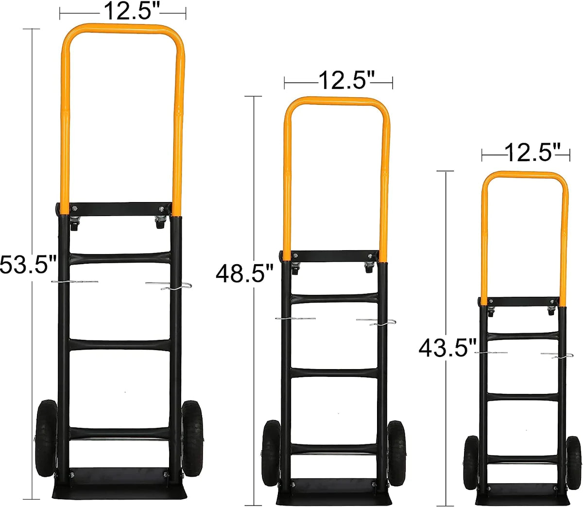 Four Wheels Multiple Modes Height Adjustable Portable Trolley, 330lbs Capacity
