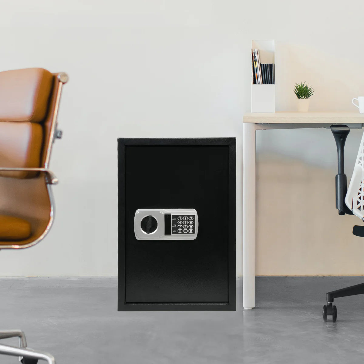 1.5 Cu Ft Home Safe Box Money Safe with Dual Warning Alarm Digital Keypad and Removable Shelf