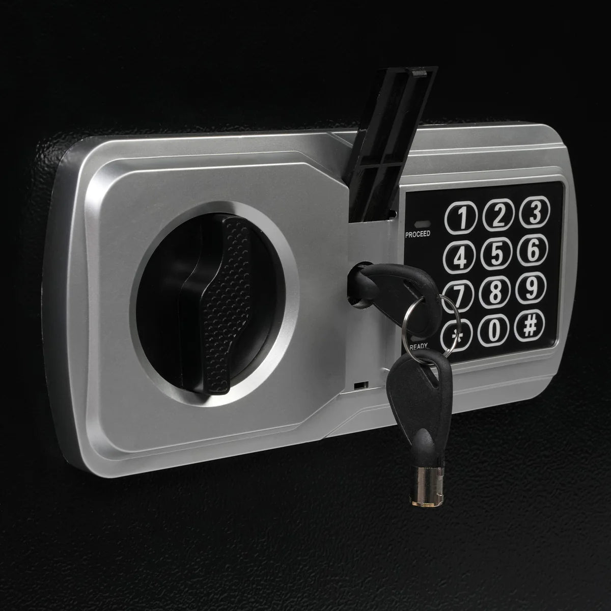 1.5 Cu Ft Home Safe Box Money Safe with Dual Warning Alarm Digital Keypad and Removable Shelf