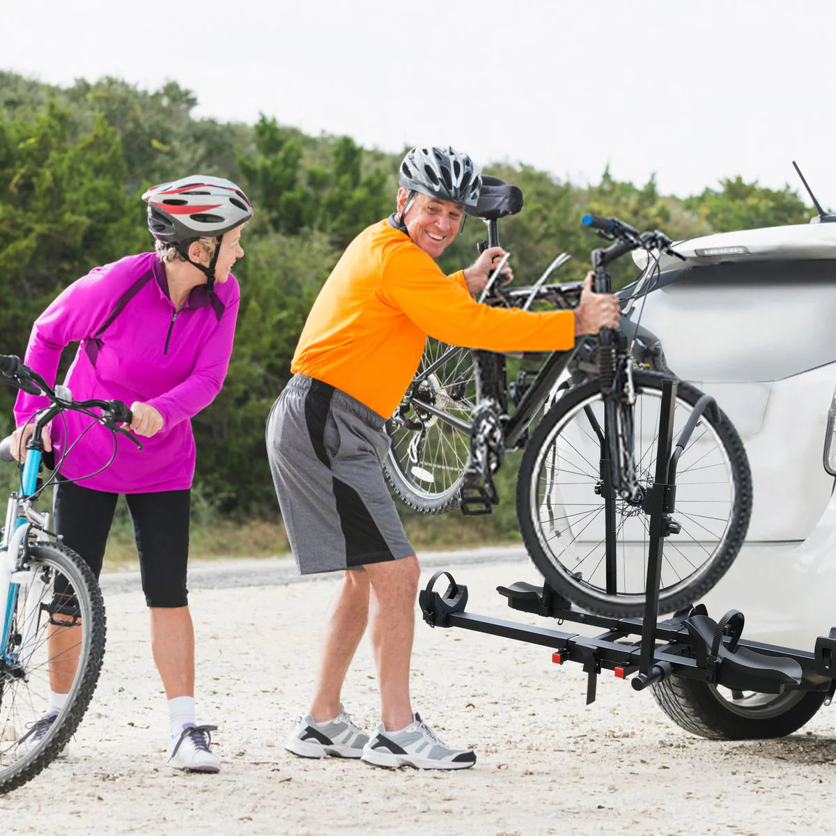 Platform Style Hitch Mount Bike Rack for 2 Bikes Carrier for Car SUV with 2  Hitch Receiver