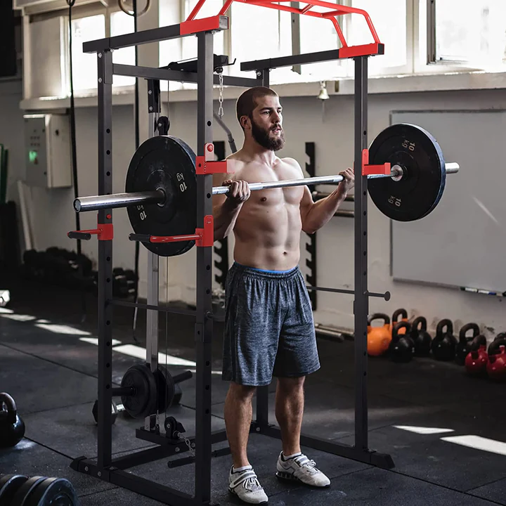 Full Body Train Power Rack Squat Cage, Fitness Smith Cage System