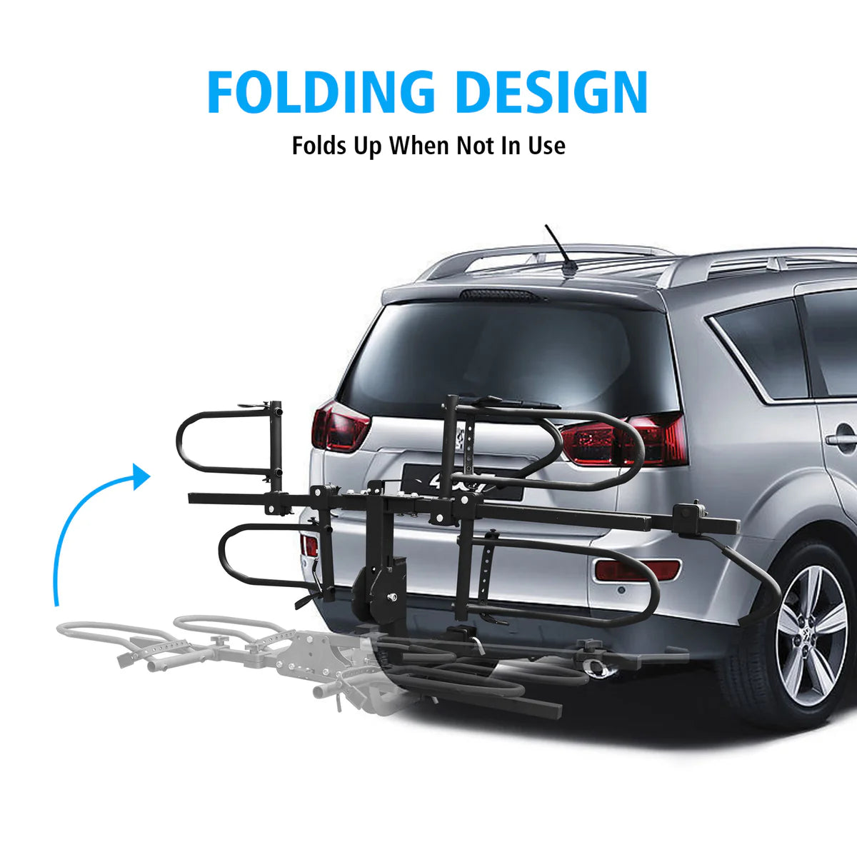 Hitch Mount Bike Rack for 2 Bikes Platform Style Bicycle Carrier for Car with 2  Hitch Receiver, Folding