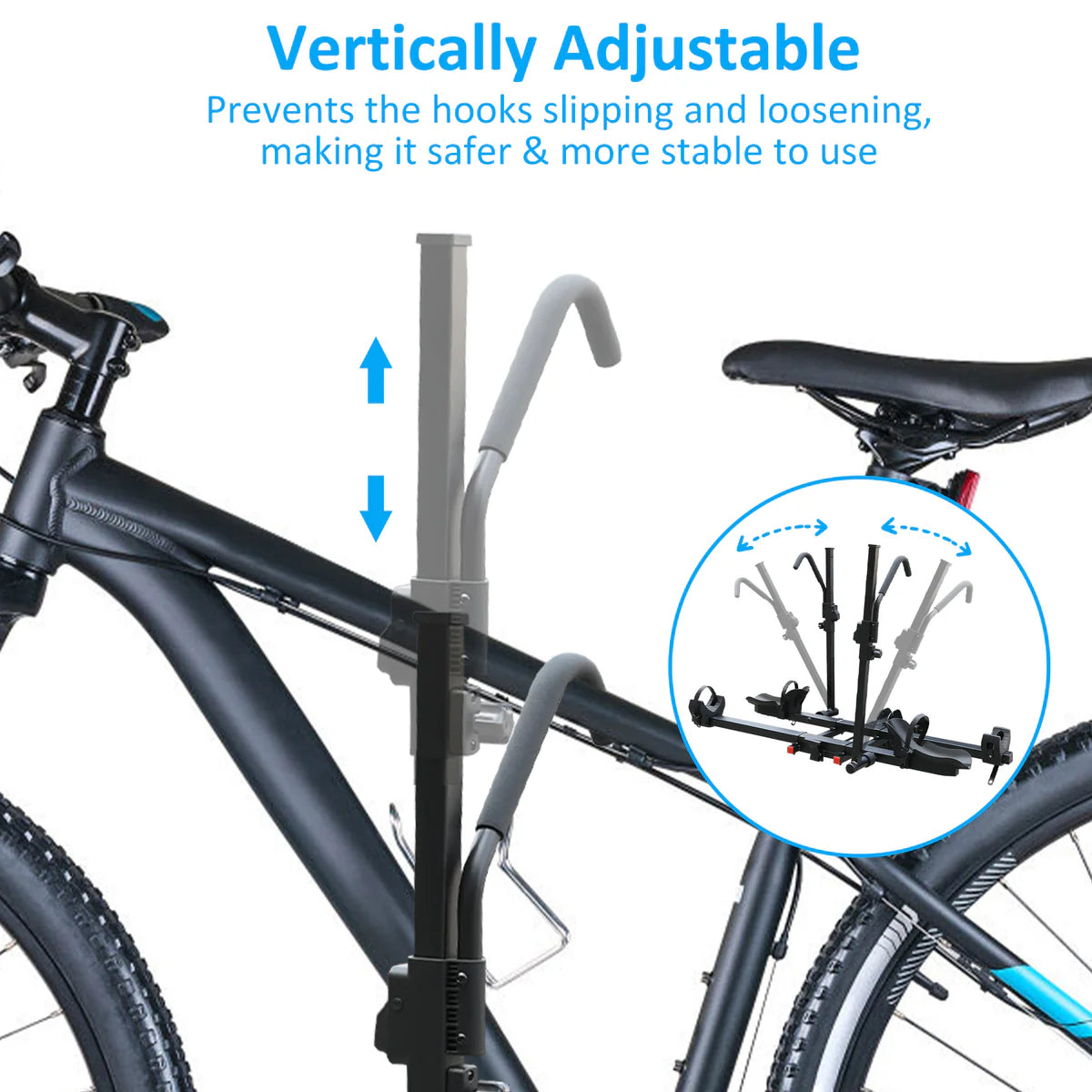 Platform Style Hitch Mount Bike Rack for 2 Bikes Carrier for Car SUV with 2  Hitch Receiver