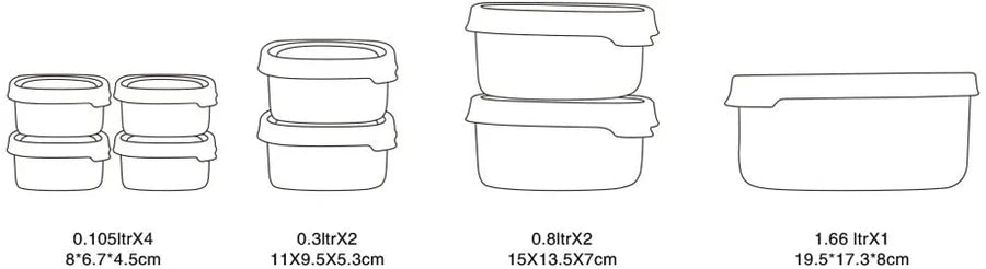Wham Product Premier Food Storage Containers Food Container Set with Lids Wham Box,Milkwhite, Seal IT