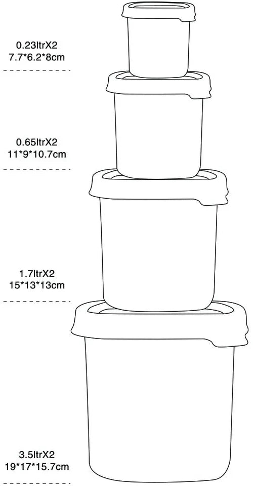 Premier Food Storage Containers Food Container Set with Lids Wham Box,Red,Milkwhite, Seal IT