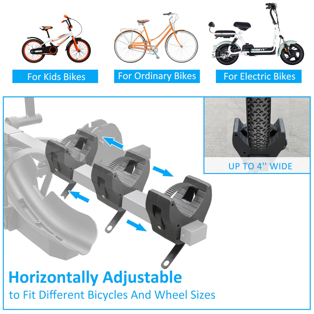 Platform Style Hitch Mount Bike Rack for 2 Bikes Carrier for Car SUV with 2  Hitch Receiver