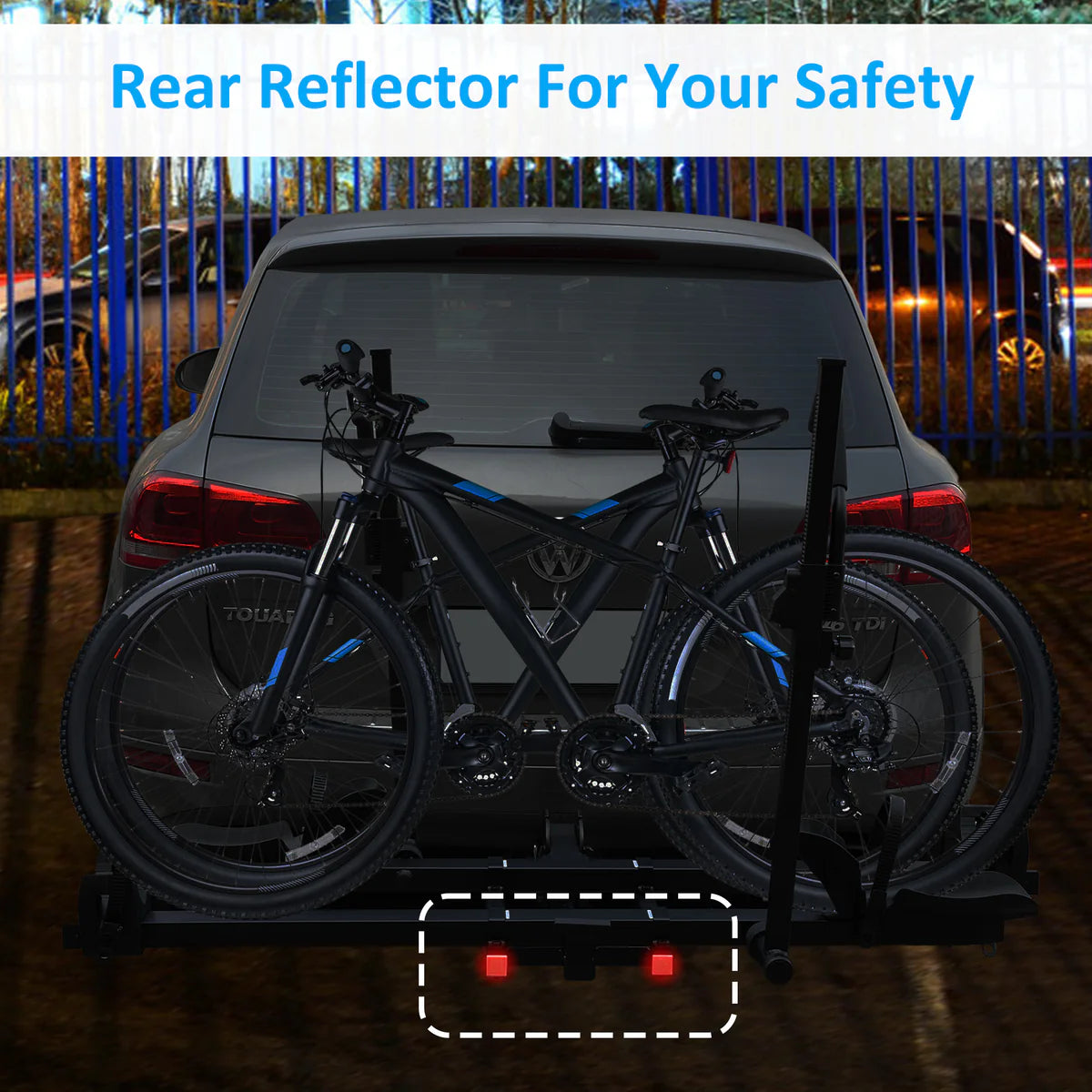 Platform Style Hitch Mount Bike Rack for 2 Bikes Carrier for Car SUV with 2  Hitch Receiver