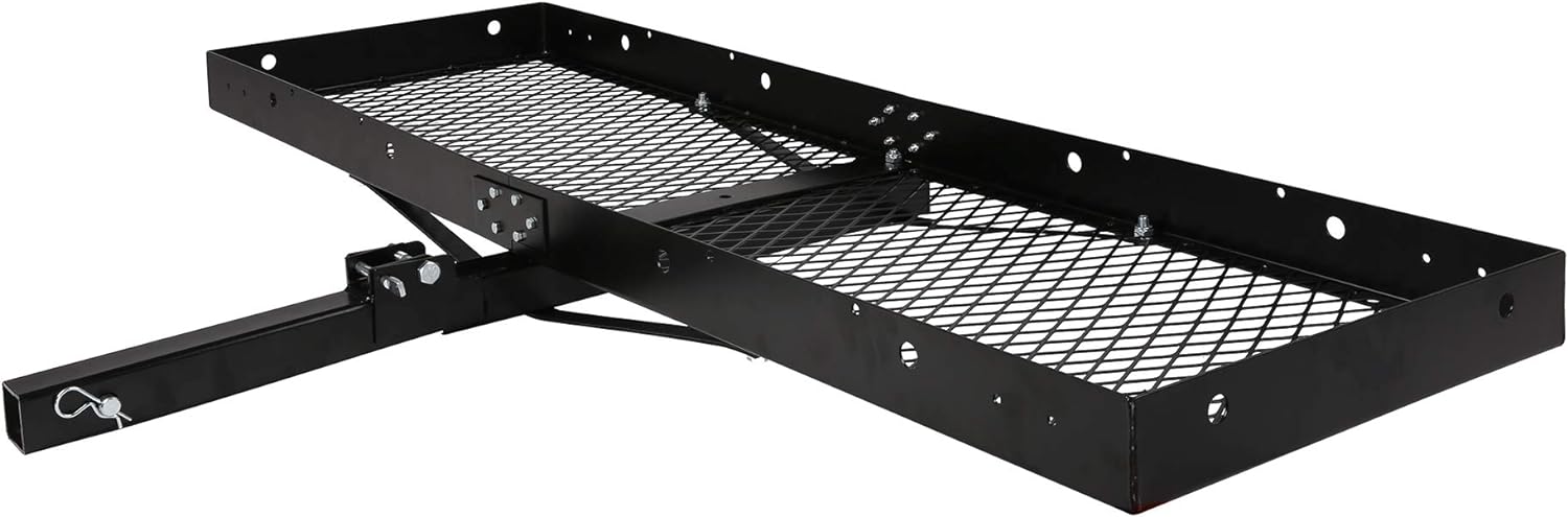  60 x 20-inch Hitch Folding Cargo Carrier Mount, Fit 2" Receiver, 500 LBS Capacity| karmasfar.us