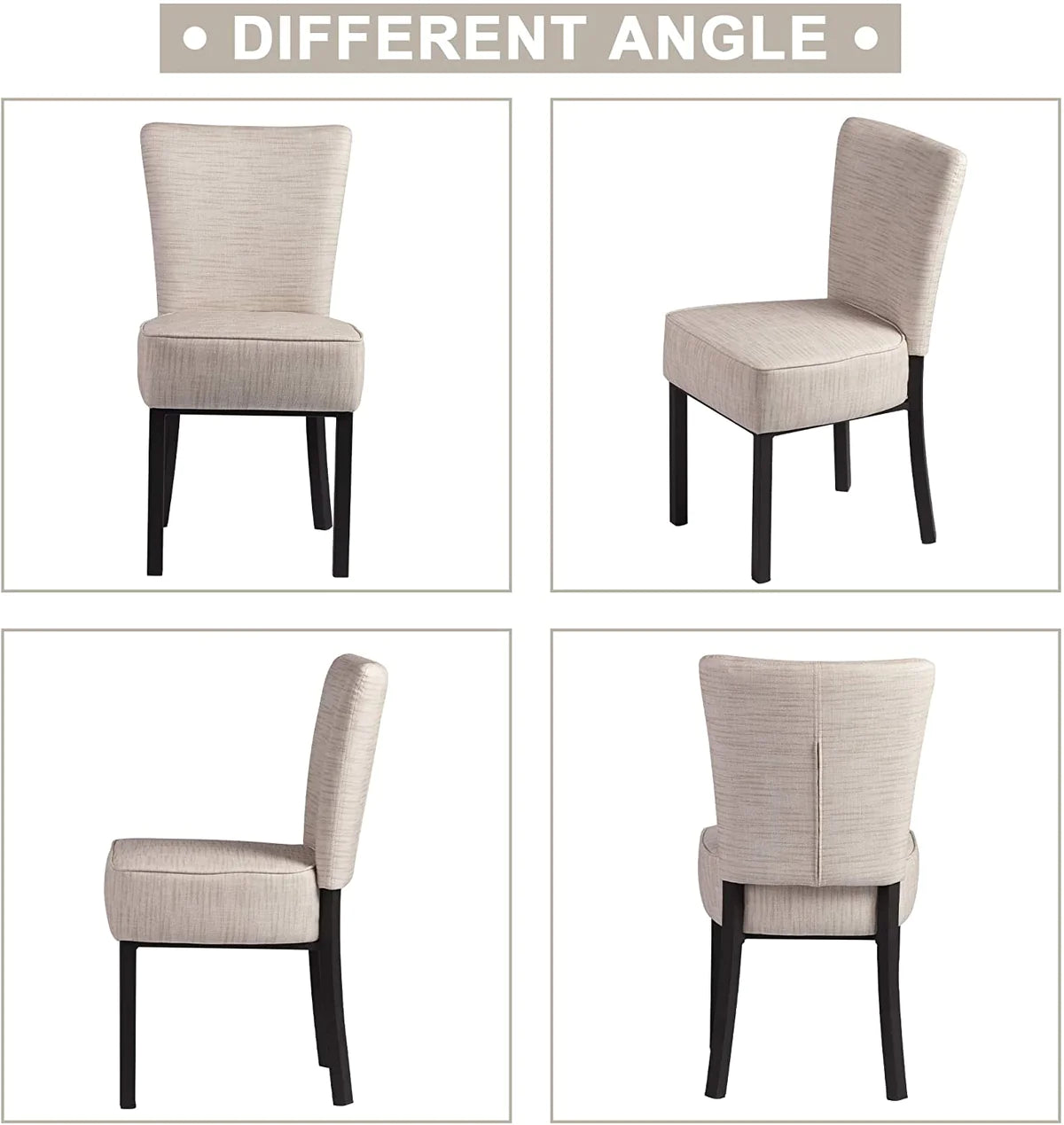 2 Set of Upholstered Chairs PU Leather Modern Dining Room Chairs, Soft, Multiple colors | karmasfar.com
