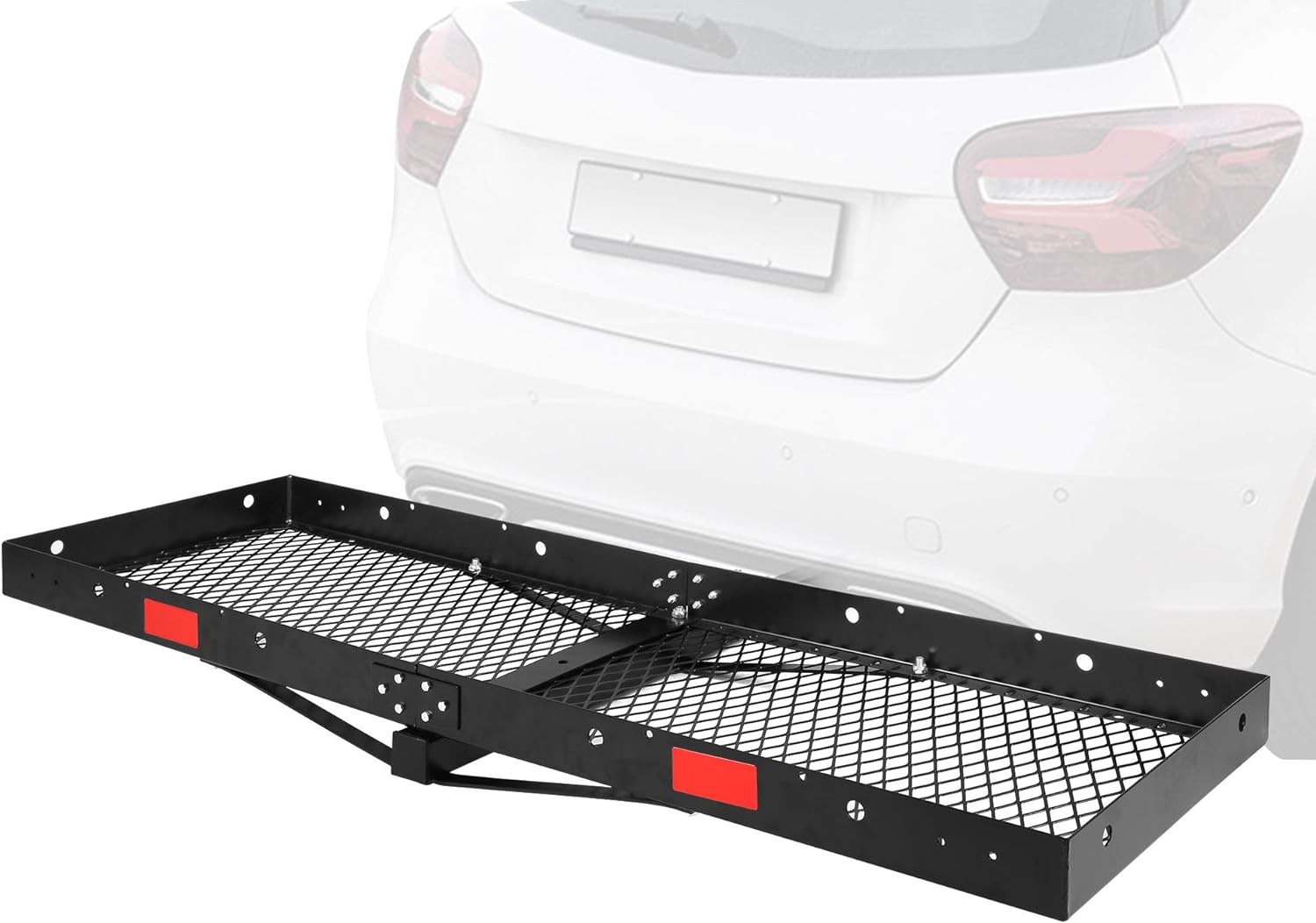  60 x 20-inch Hitch Folding Cargo Carrier Mount, Fit 2” Receiver, 500 LBS Capacity| karmasfar.us