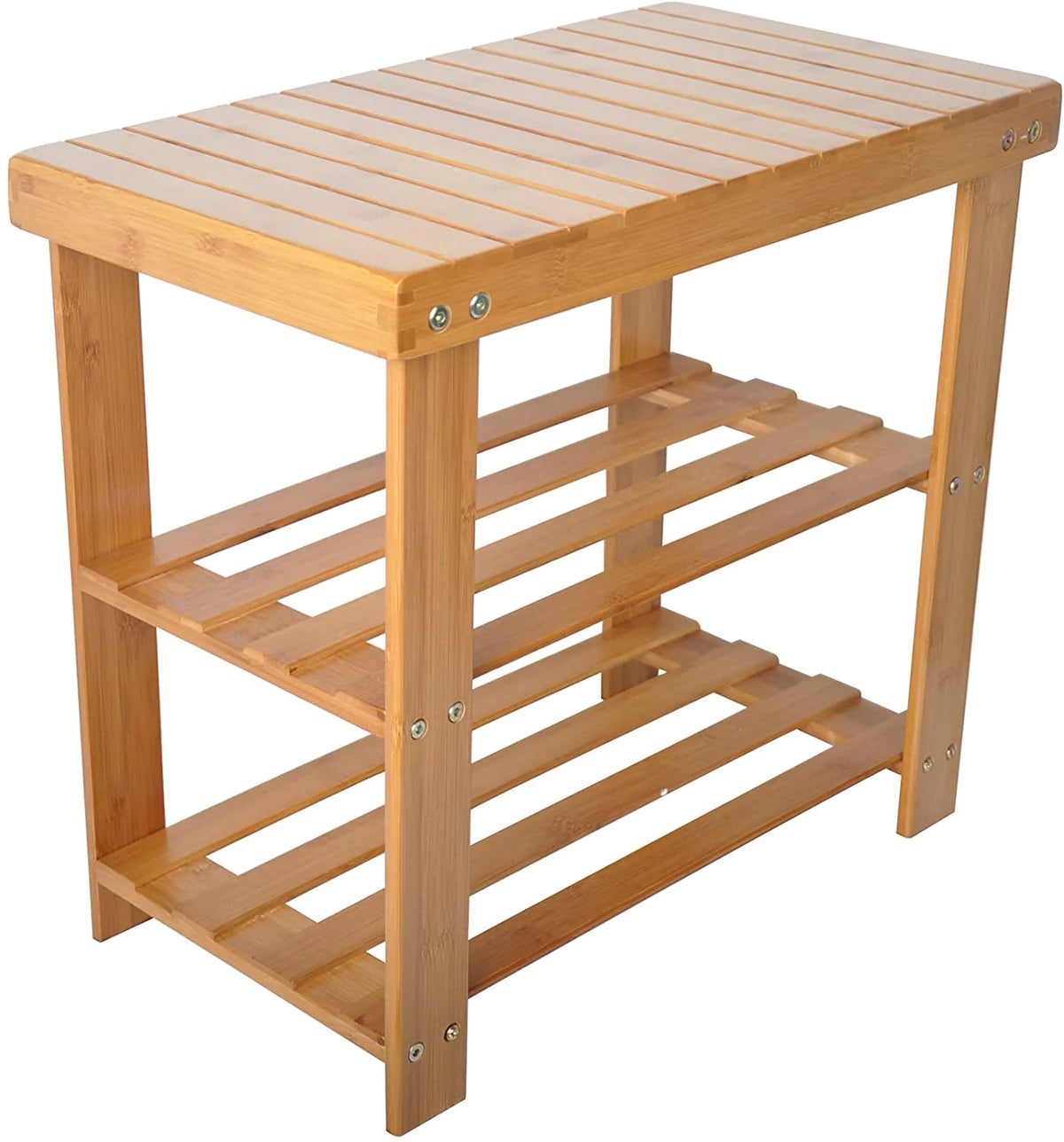 Solid Wood Double Shoe Bench Shoe Rack