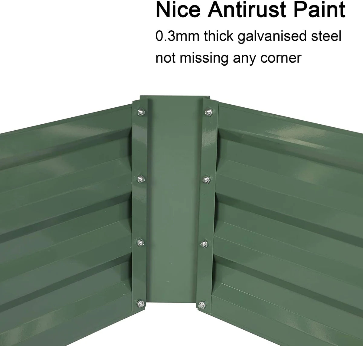 48 x36 x12  Raised Garden Bed Galvanized Planter Box Anti-Rust Coating Planting Vegetables Herbs and Flowers