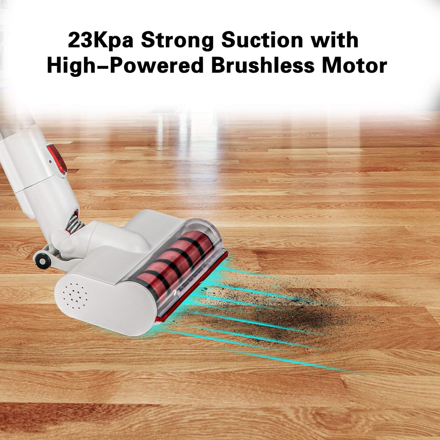 Lightweight Cordless Vacuum Cleaner, 20Kpa 4 in 1 Powerful Suction 35 mins-Running with 250W Brushless Motor & Detachable Battery