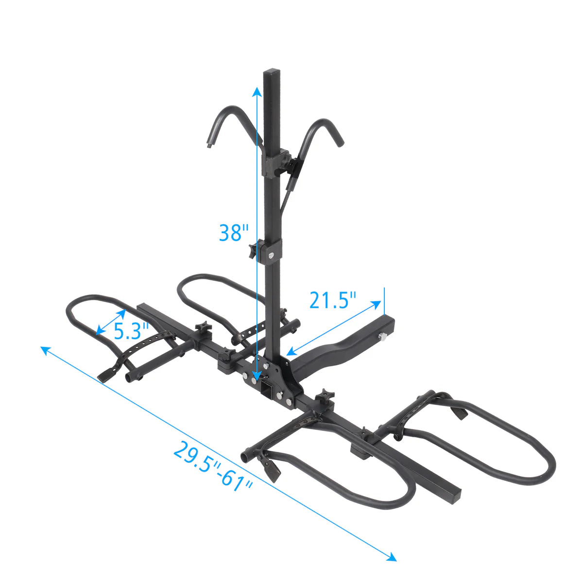 Hitch Mount Bike Rack for 2 Bikes Platform Style Bicycle Carrier for Car with 2  Hitch Receiver, S Tube