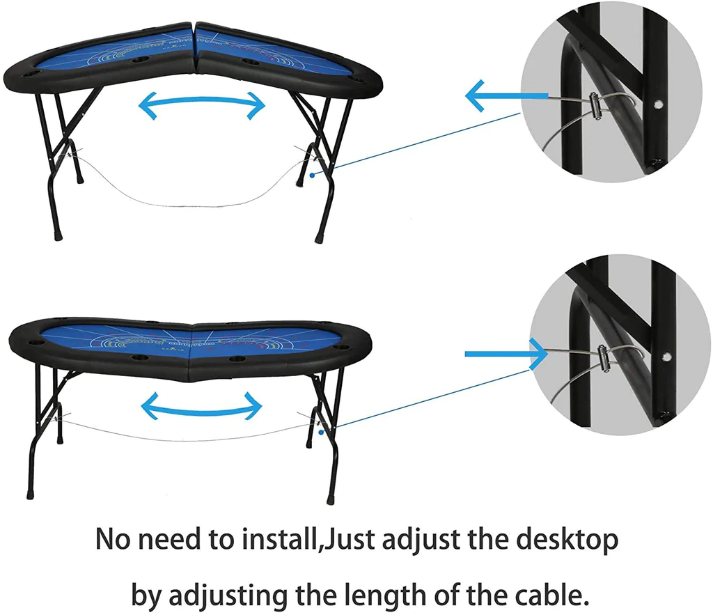 Folding Poker Table Texas Holdem Poker Multiple Players