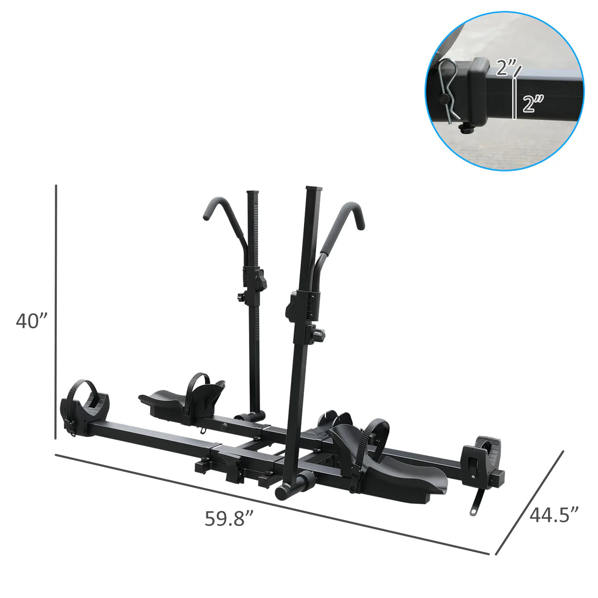 Platform Style Hitch Mount Bike Rack for 2 Bikes Carrier for Car SUV with 2  Hitch Receiver