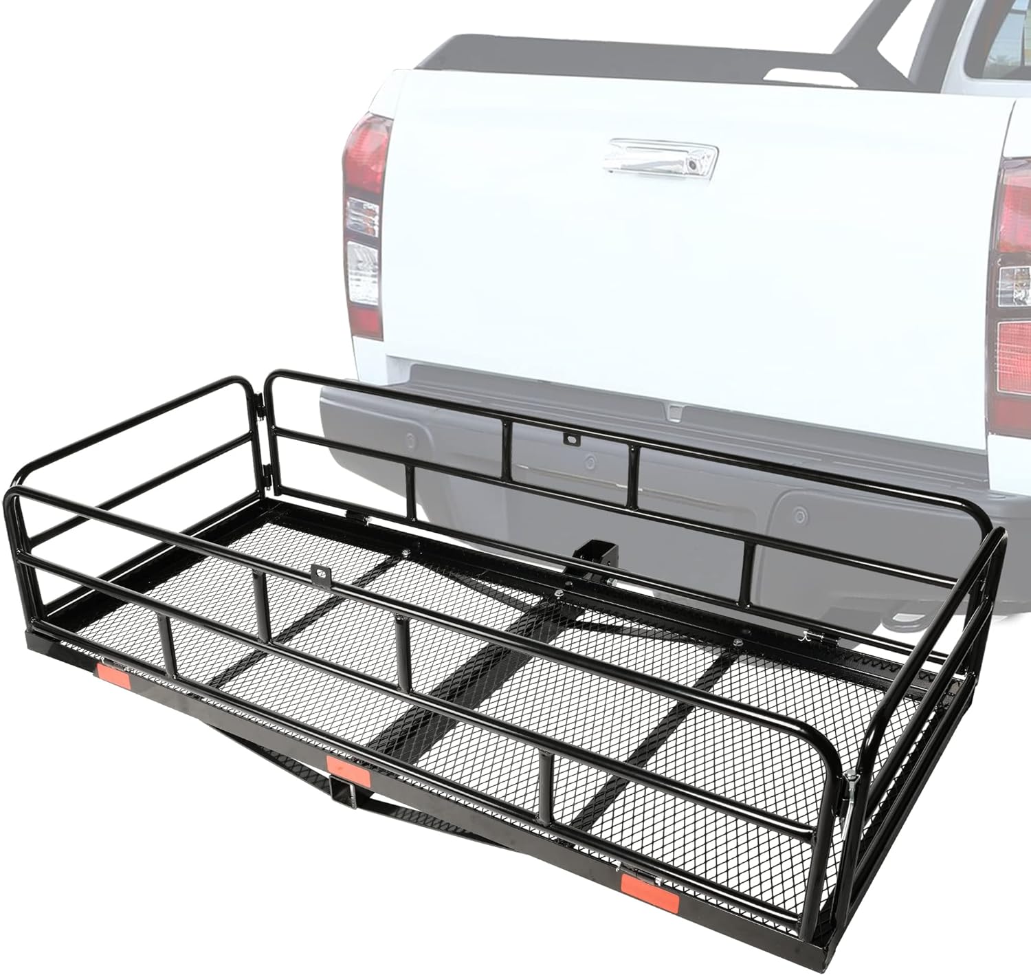60  X 24  X 14  Folding Hitch Mount Cargo Carrier, 500 lbs Capacity