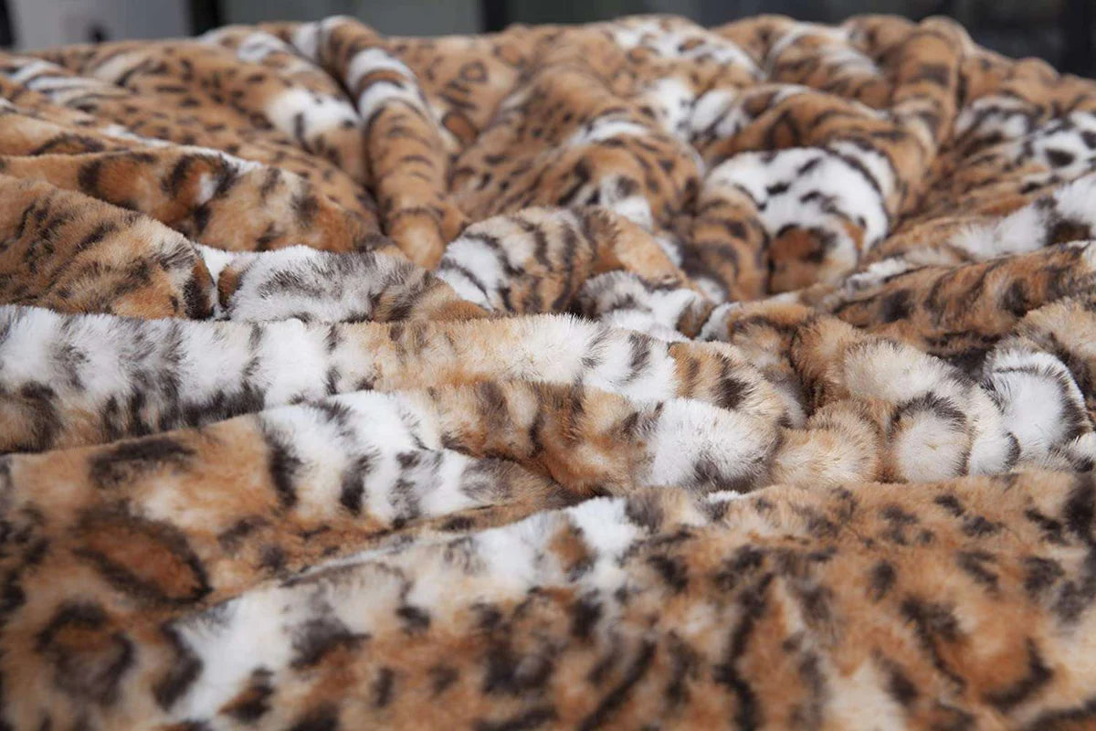 Big Plush Bean Bag Chair,Comfy Furry Lounger Sofa Seat with Detachable Covers,Luxury Memory Sponge Filled Furniture Leopard Print