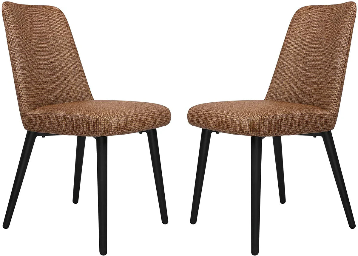 Elegant and Modern Dining Chair Set of 2, Metal Frame Comfortable and High Class Vinyl Seat, Water Repellent & Fire Retardant Suitable for Home and Restaurants, 400 lbs, Coffee