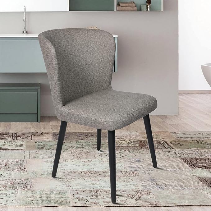 2 Pack Vanity Chair for Makeup Room Dining Chair Upholstered Side Chairs with Soft PU Leather Seat Backrest and Maximum Weight 300 LBS