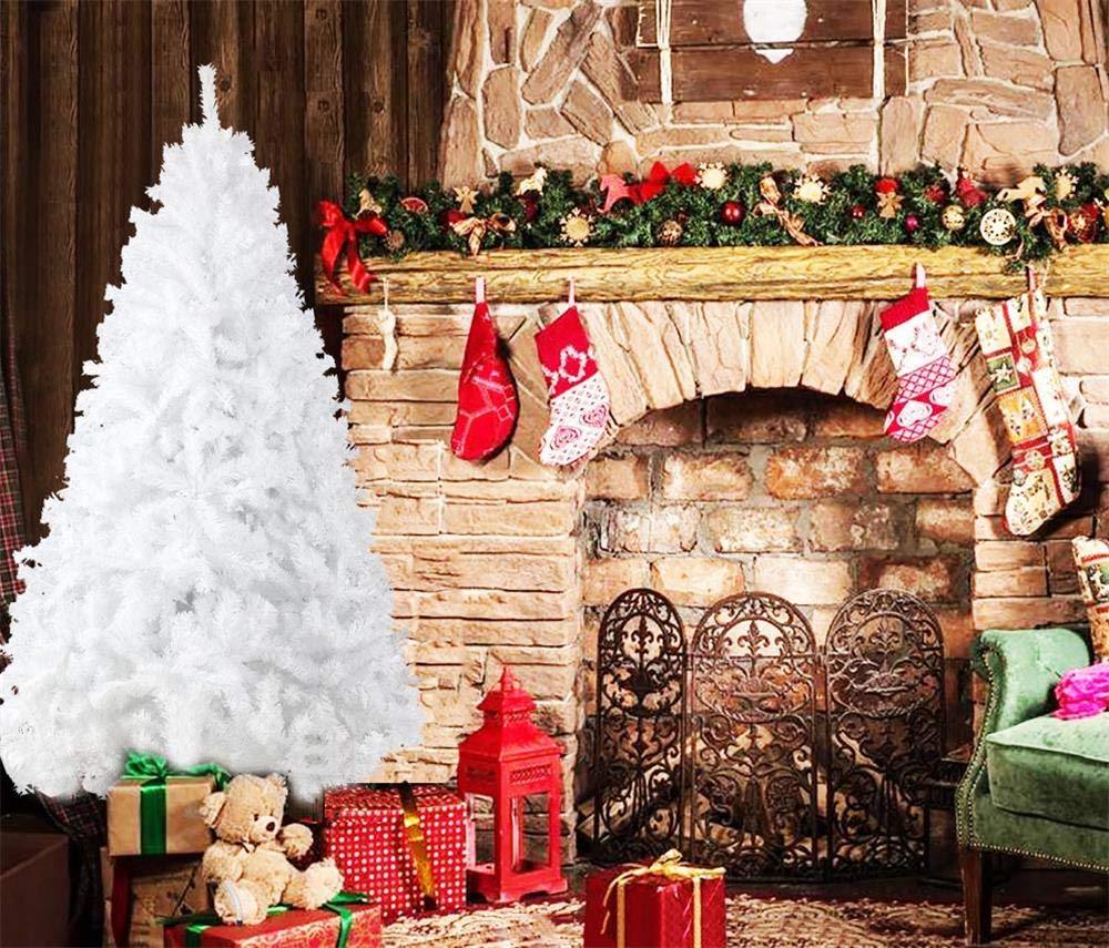 6ft Premium Artificial Christmas Spruce Tree 800 Branch Tips w/Metal Stand, White