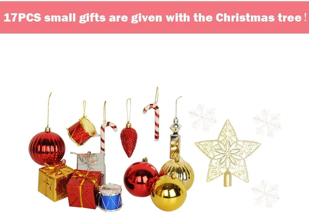 8’ Artificial Christmas Tree with 1500 Branch Tips, Decorations, White | karmasfar.us