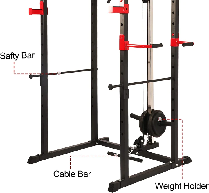 Full Body Train Power Rack Squat Cage, Fitness Smith Cage System