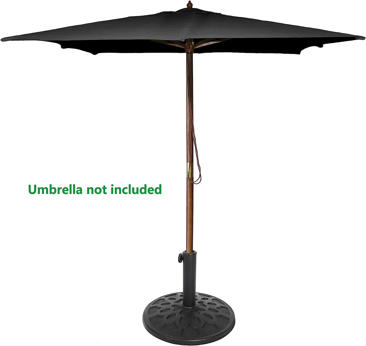 17  Umbrella Base Patio Outdoor Round Universal Stand Rust-Proof, Black