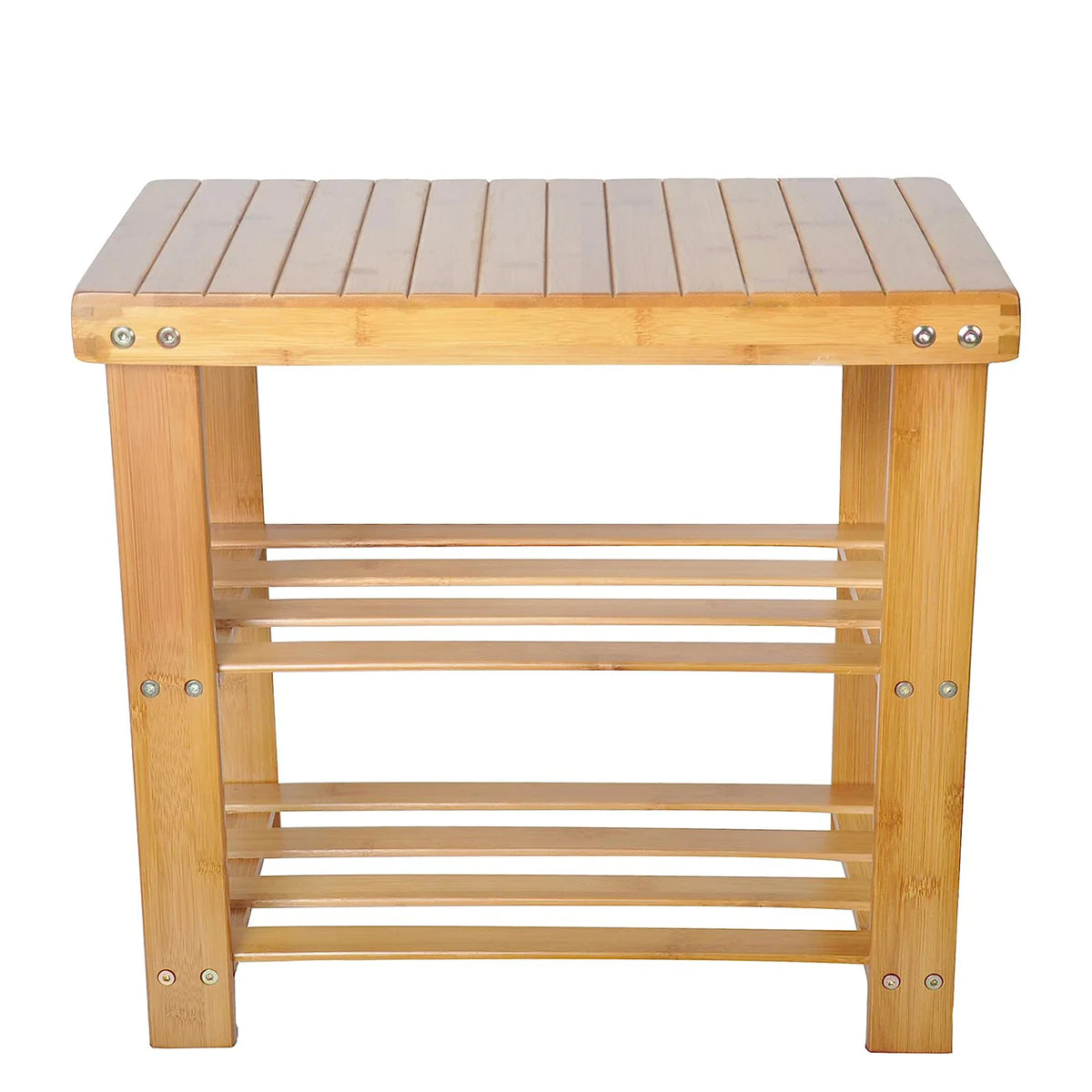 Solid Wood Double Shoe Bench Shoe Rack