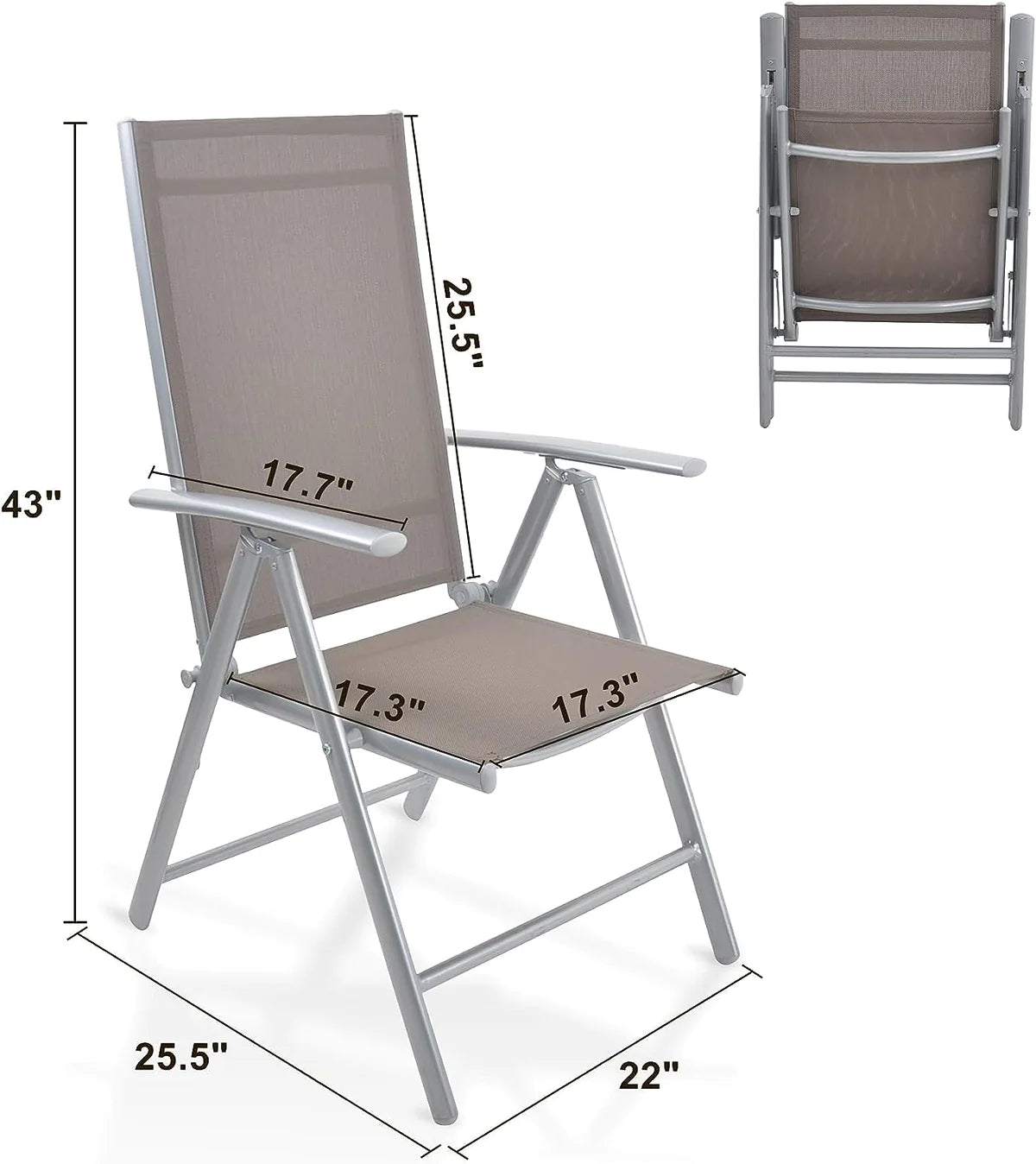 Adjustable Fabric Bench Top Metal Support Chair Outdoor Leisure Chair High Back Stable Triangle Structure | karmasfar.us