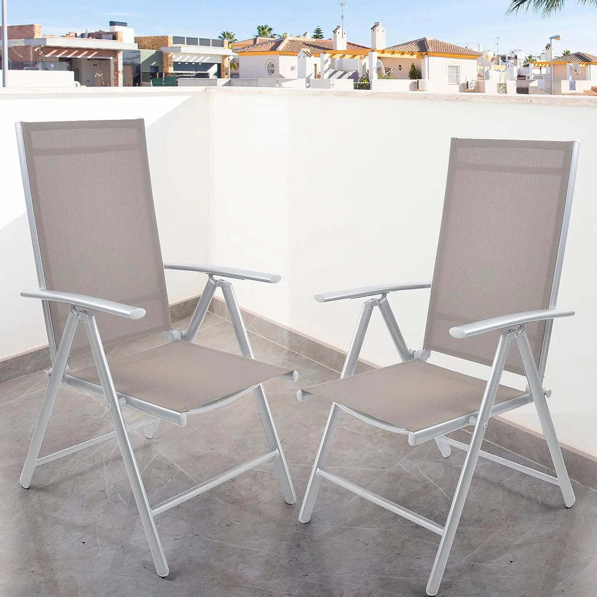 Adjustable Fabric Bench Top Metal Support Chair Outdoor Leisure Chair High Back Stable Triangle Structure | karmasfar.us