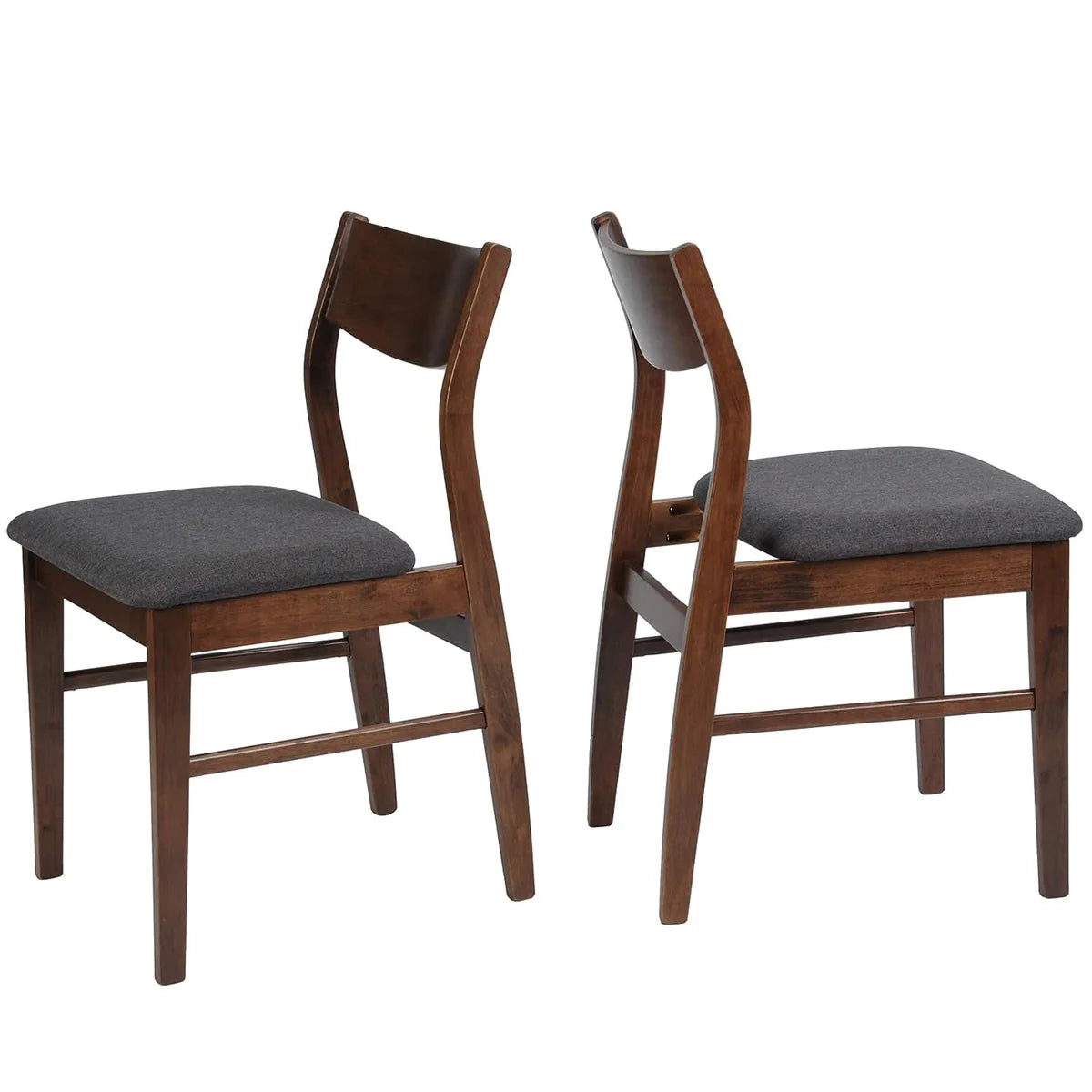 2 Set of Dining Chairs Mid Century Upholstered Side Chairs with Rubber Wood Frame | karmasfar.us
 