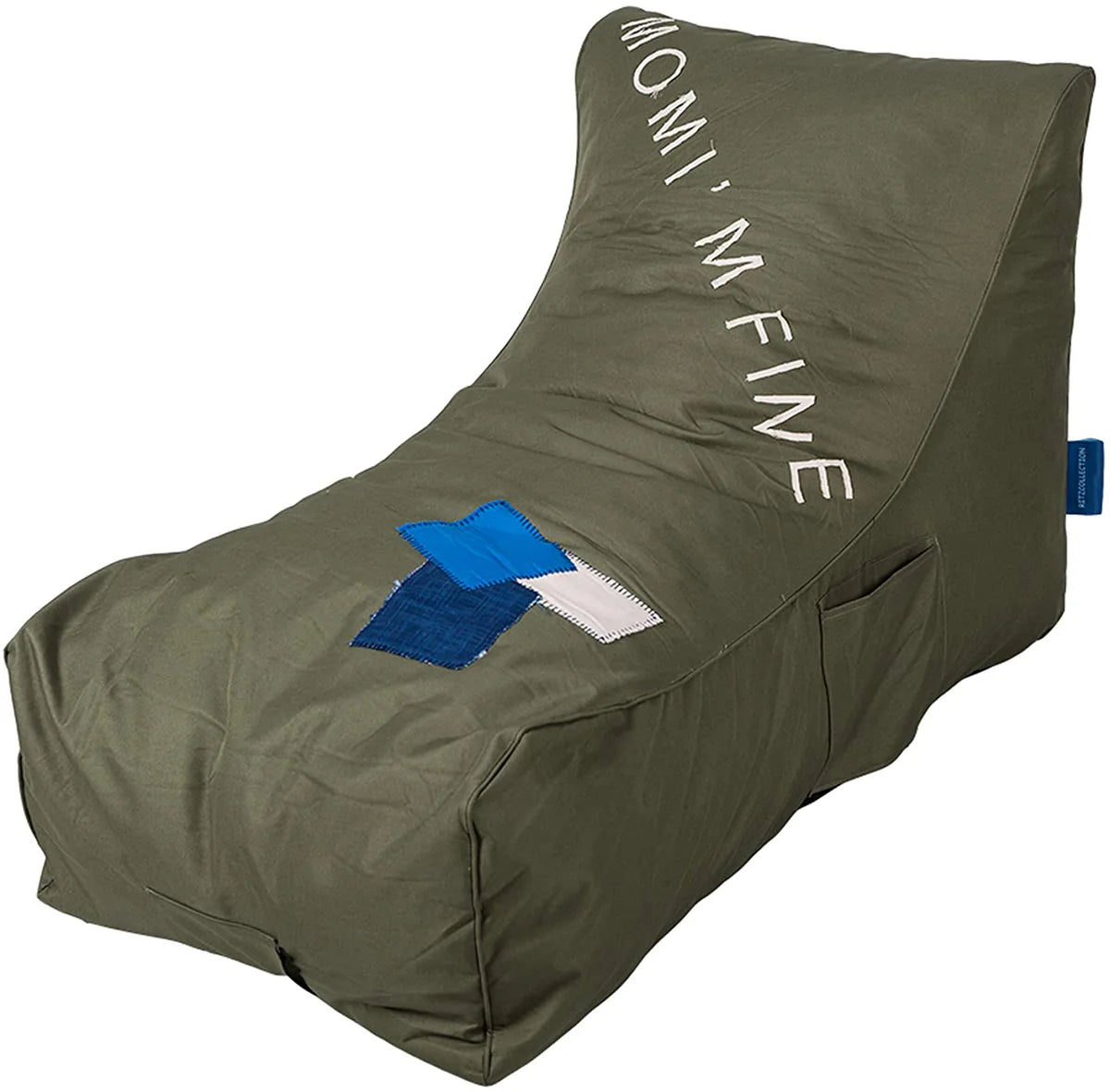 Bean Bag Chair - Floor Chair Couch Lazy Lounger Memory Foam Sofa with Dirt-Proof Oxford Fabric&Side Pocket for Kids Age 2 and Up,MOM I'm FINE