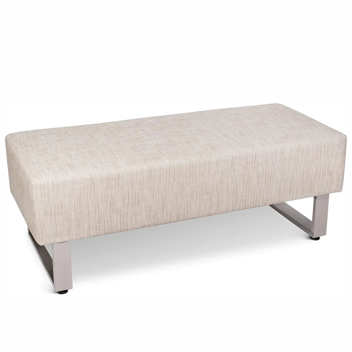 47 L Modern PU Leather Dining Room Bench Upholstered Padded Seat, Beige