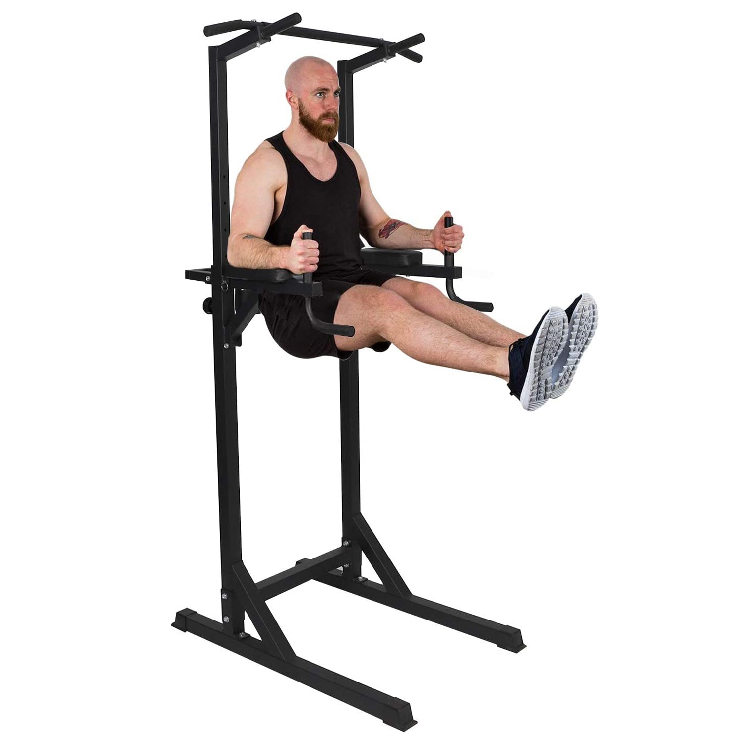 Adjustable Height 62.2  to 84.5  Strength Power Tower Dip Station