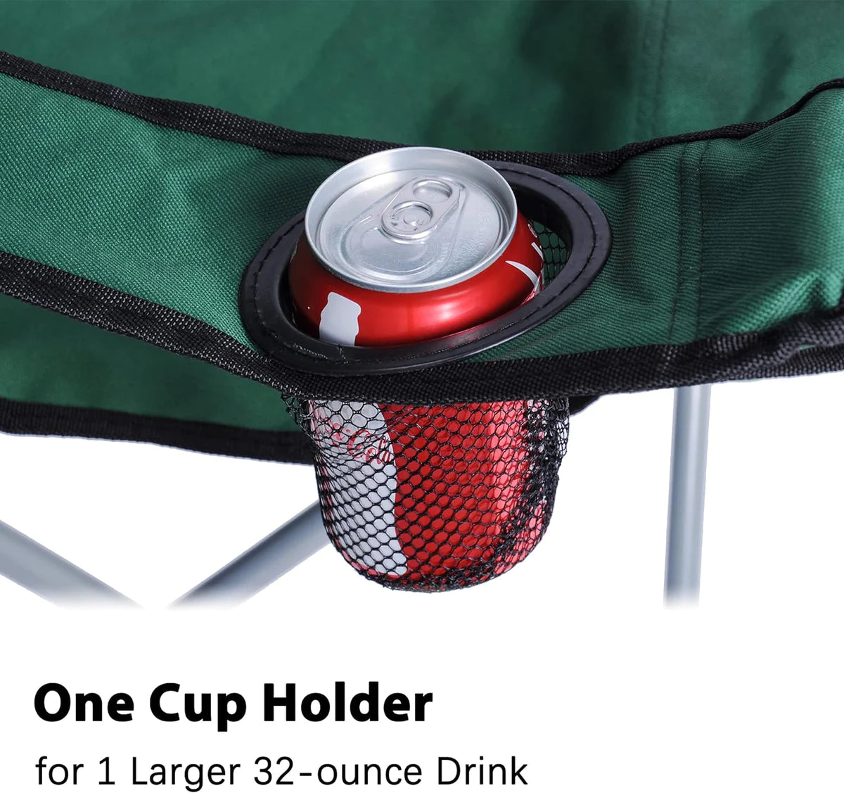 Portable Camping Chairs with Shade Canopy Cup Holder Carry Bag Folding Beach Chairs, Green | karmasfar.us
