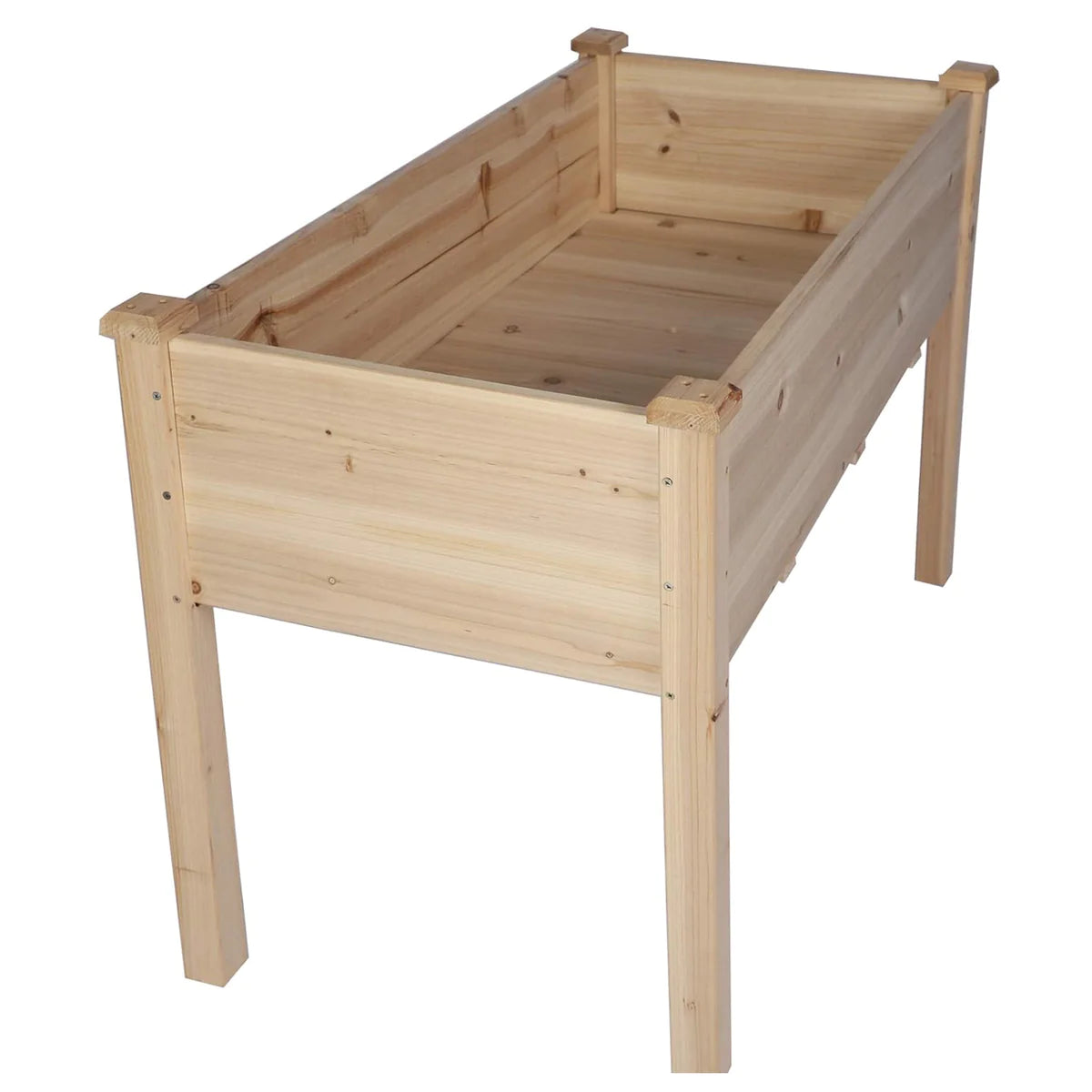 47.2 x21.6 x29.5  Raised Garden Bed Standing Elevated Planter Wooden Box with Drain Hole