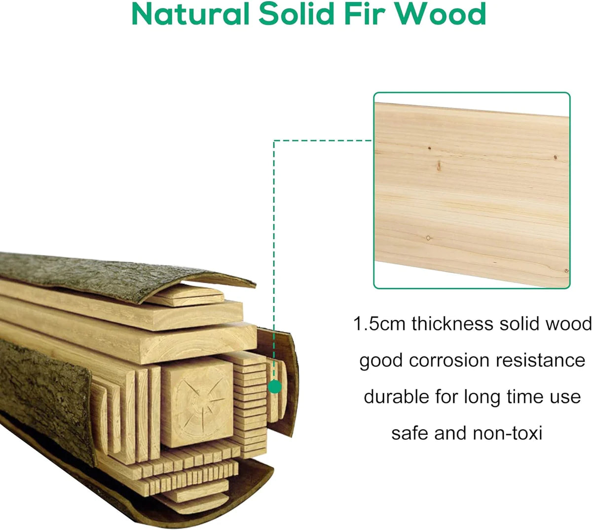 47.2 x21.6 x29.5  Raised Garden Bed Standing Elevated Planter Wooden Box with Drain Hole