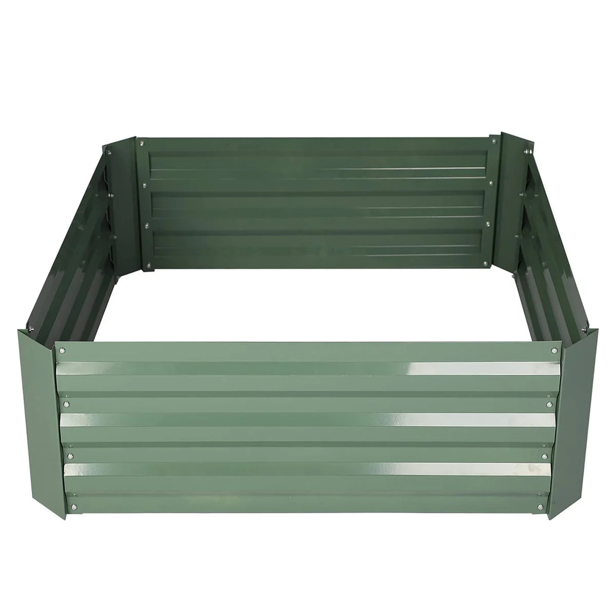 32 x32 x12  Raised Garden Bed Galvanized Planter Box Anti-Rust Coating Planting Vegetables Herbs and Flowers