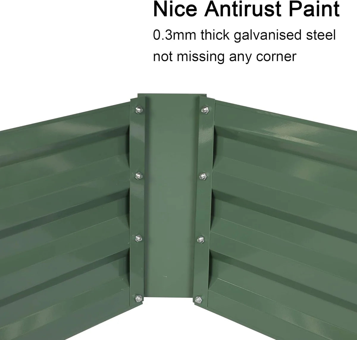 32 x32 x12  Raised Garden Bed Galvanized Planter Box Anti-Rust Coating Planting Vegetables Herbs and Flowers