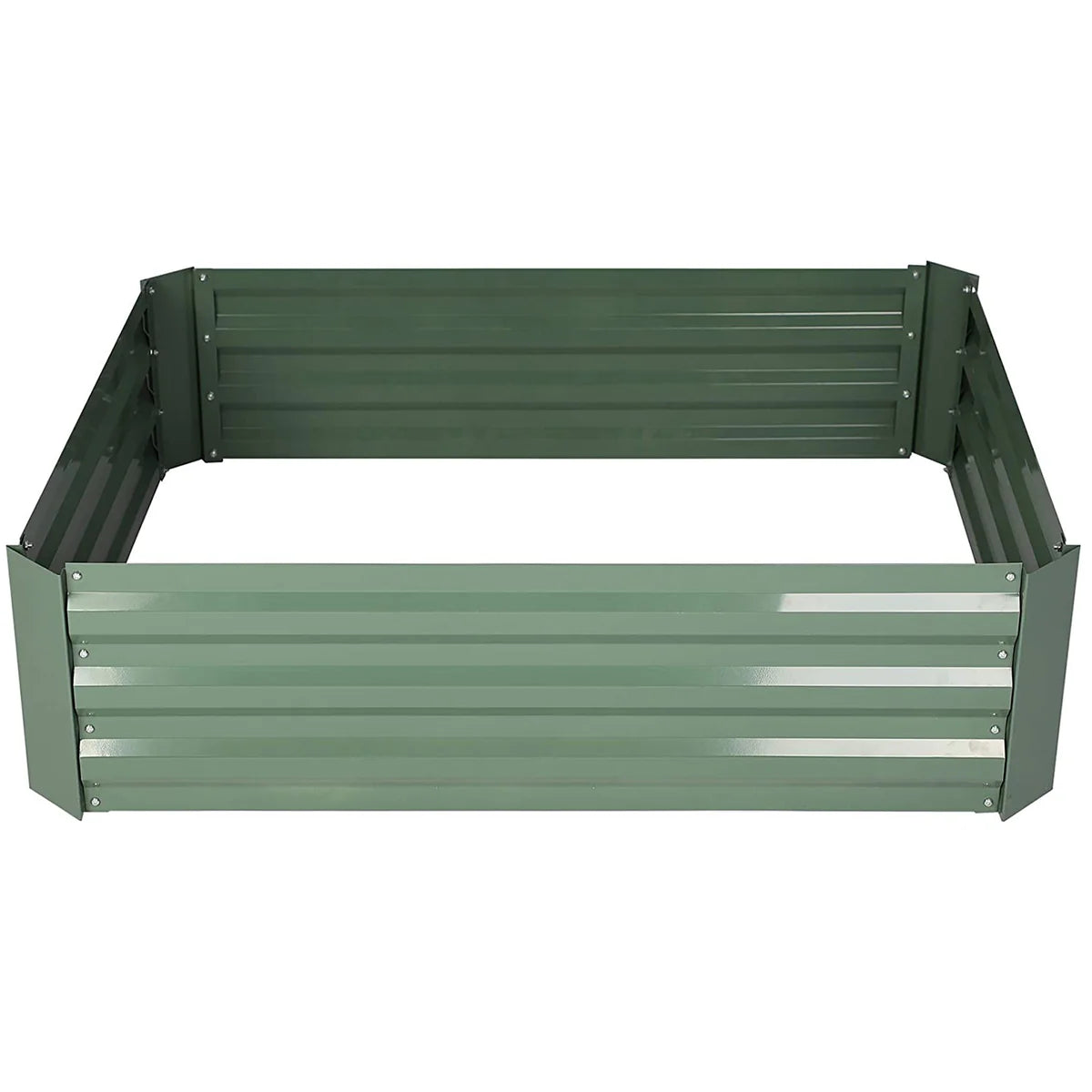 48 x36 x12  Raised Garden Bed Galvanized Planter Box Anti-Rust Coating Planting Vegetables Herbs and Flowers