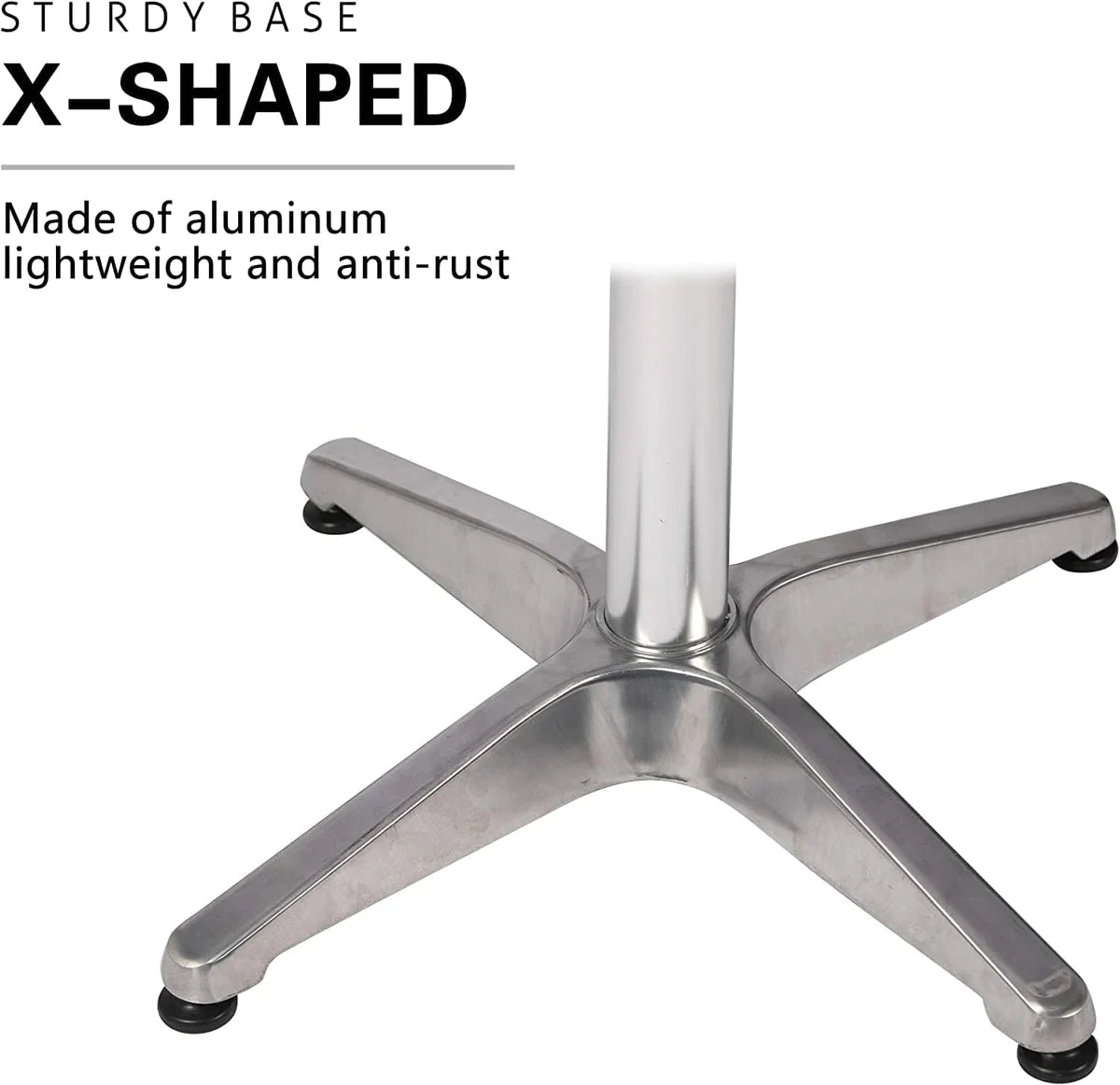 Outdoor courtyard recreation metal round table, X-shaped Base, Multiple dimensions