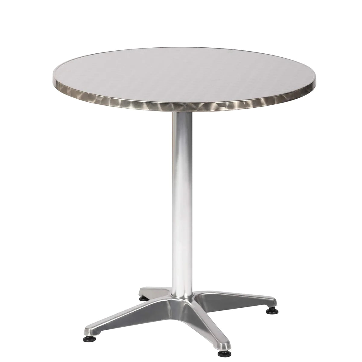 Outdoor courtyard recreation metal round table, X-shaped Base, Multiple dimensions