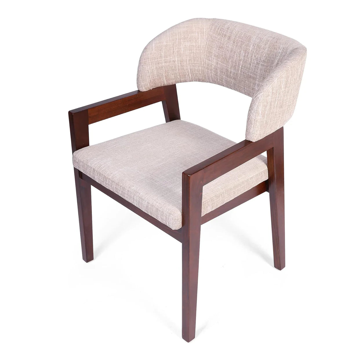 Mid Century Dining Chairs Upholstered Side Chairs with Beech Wood Frame and Armrest | karmasfar.us