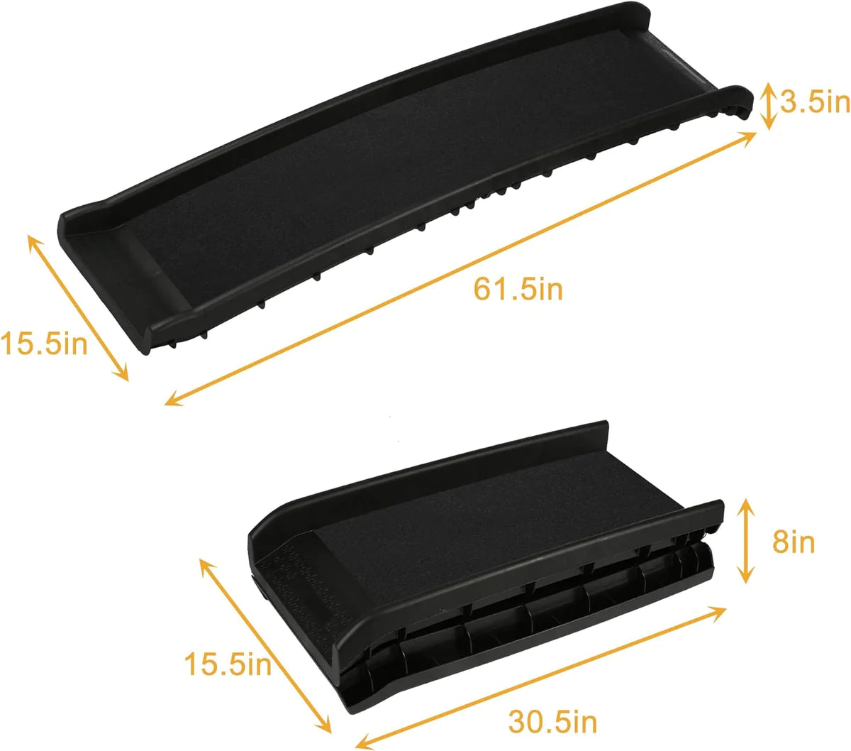 5ft Folding Dog Ramp Portable Anti-Slip Pet Ramp with Wide Steps Raised Side, Black