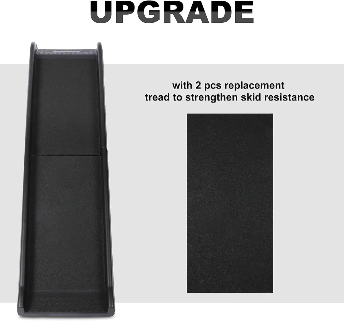 5ft Folding Dog Ramp Portable Anti-Slip Pet Ramp with Wide Steps Raised Side, Black
