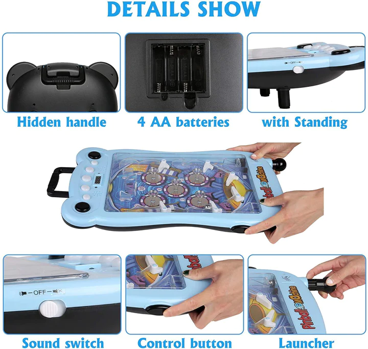 Pinball Machine for Kids Portable Tabletop Game