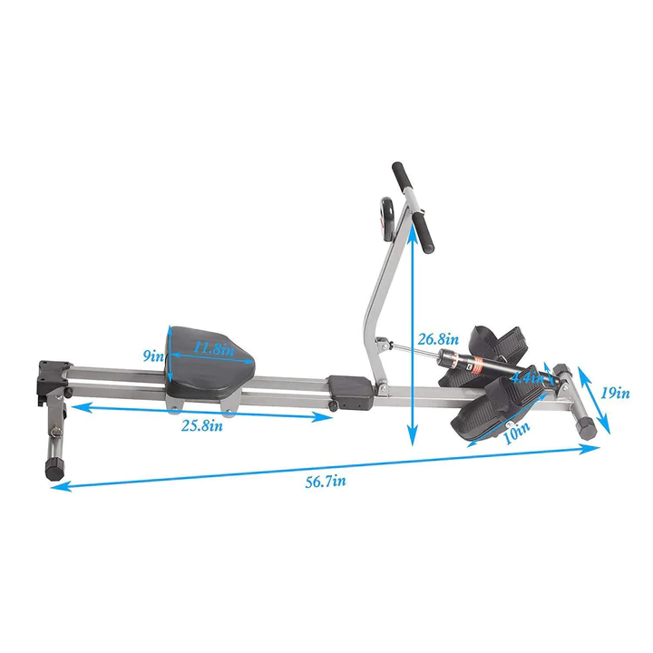 Hydraulic Rowing Machine Full Body Stamina Exercise Power with 12 Levels Adjustable Resistance | karmasfar.us